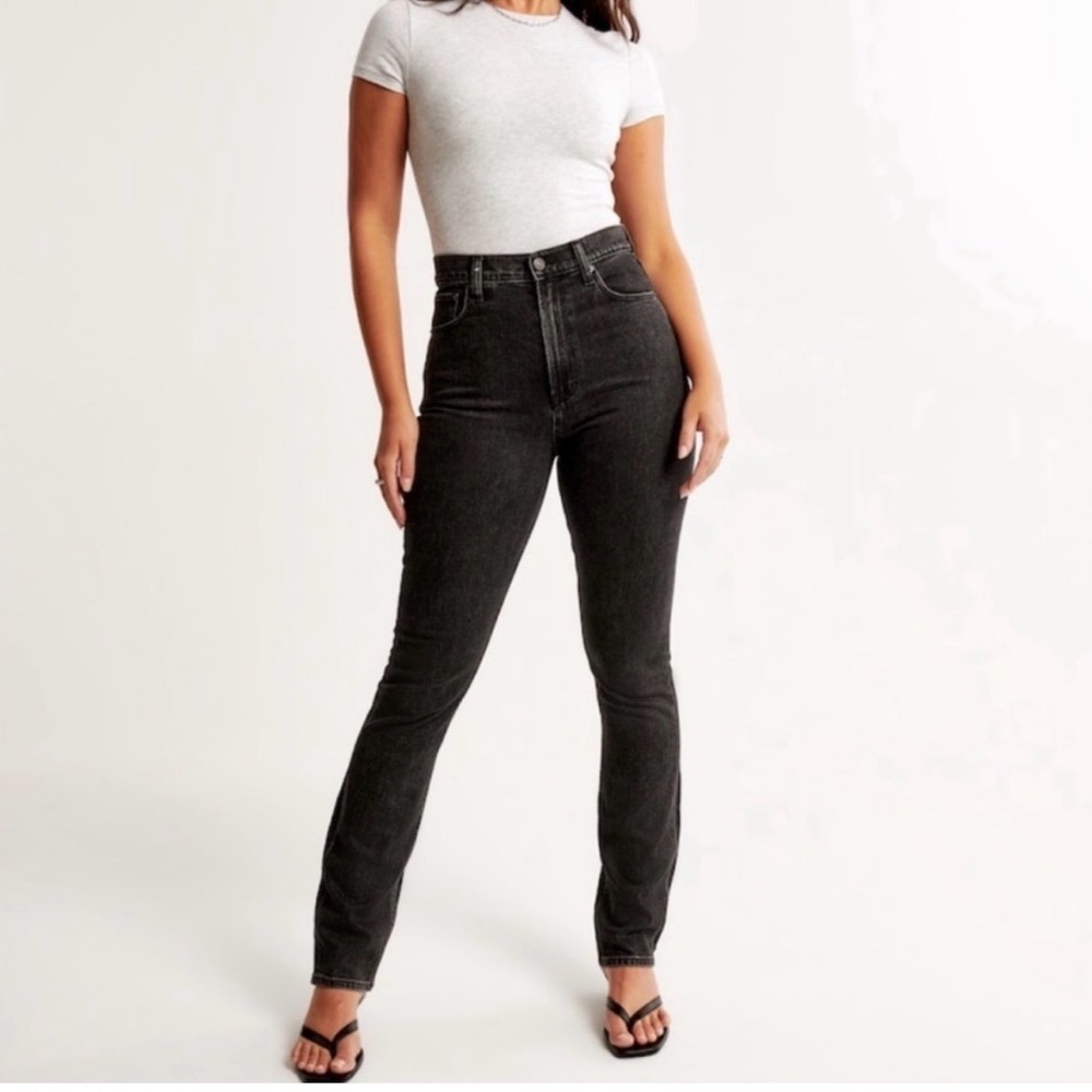 Abercrombie & Fitch The Slim Straight Ultra High Rise Curve Love Jeans -27/4